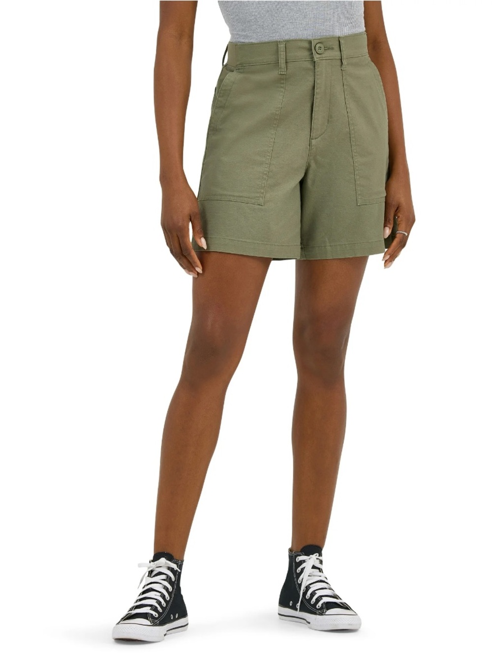 Lee Workwear Green Utility cargo Shorts Mid Rise chino blokecore modest 4 M